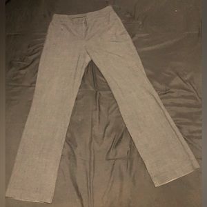 DENVERHAYES Size 8 Grey Glen Plaid Dress Pants with Front Zippered Pockets